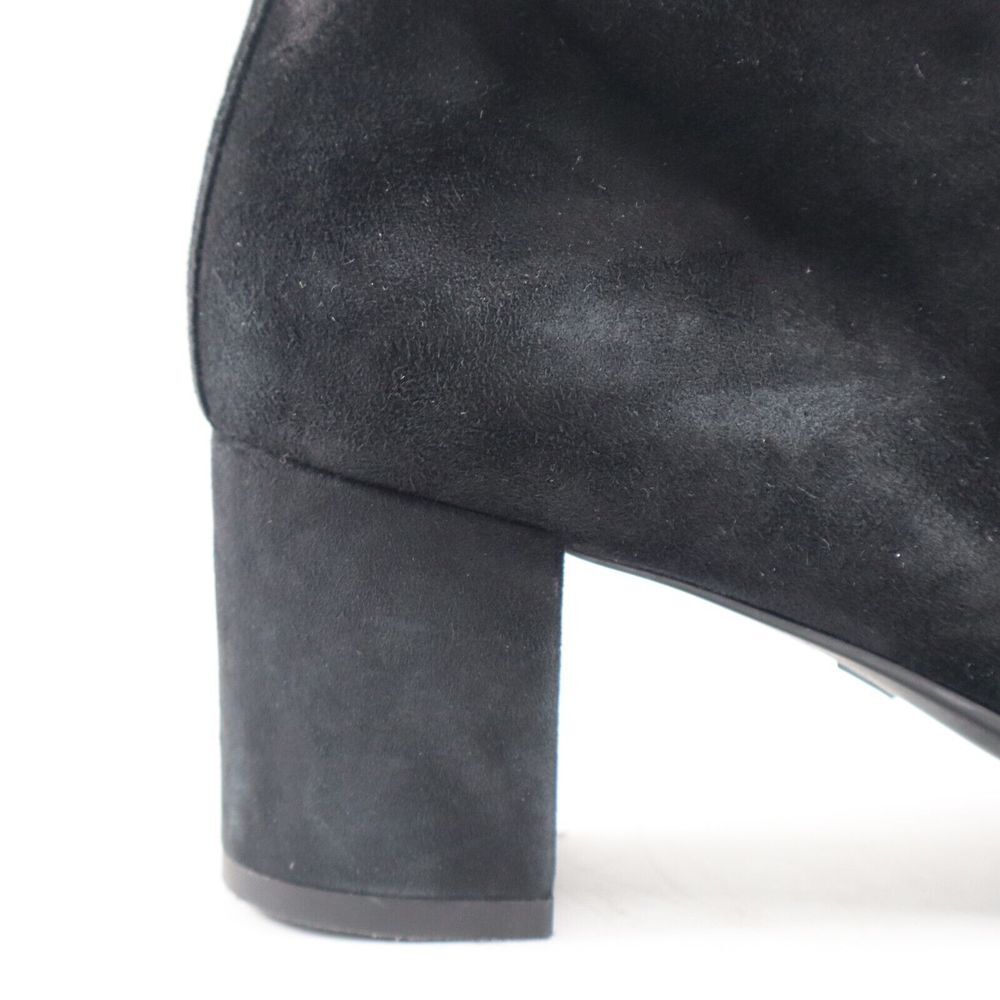 🔥AGL Notch Block Heel Leather Bootie, Black Suede 7.5US/37.5EU MSRP$550🔥 - Picture 10 of 10
